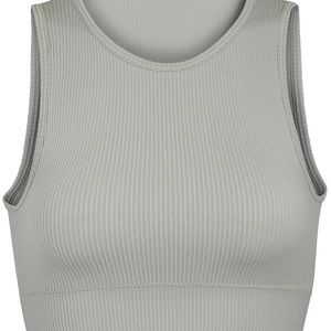 SKIMS STRETCH RIB HIGH NECK BRA (SEA HAZE)